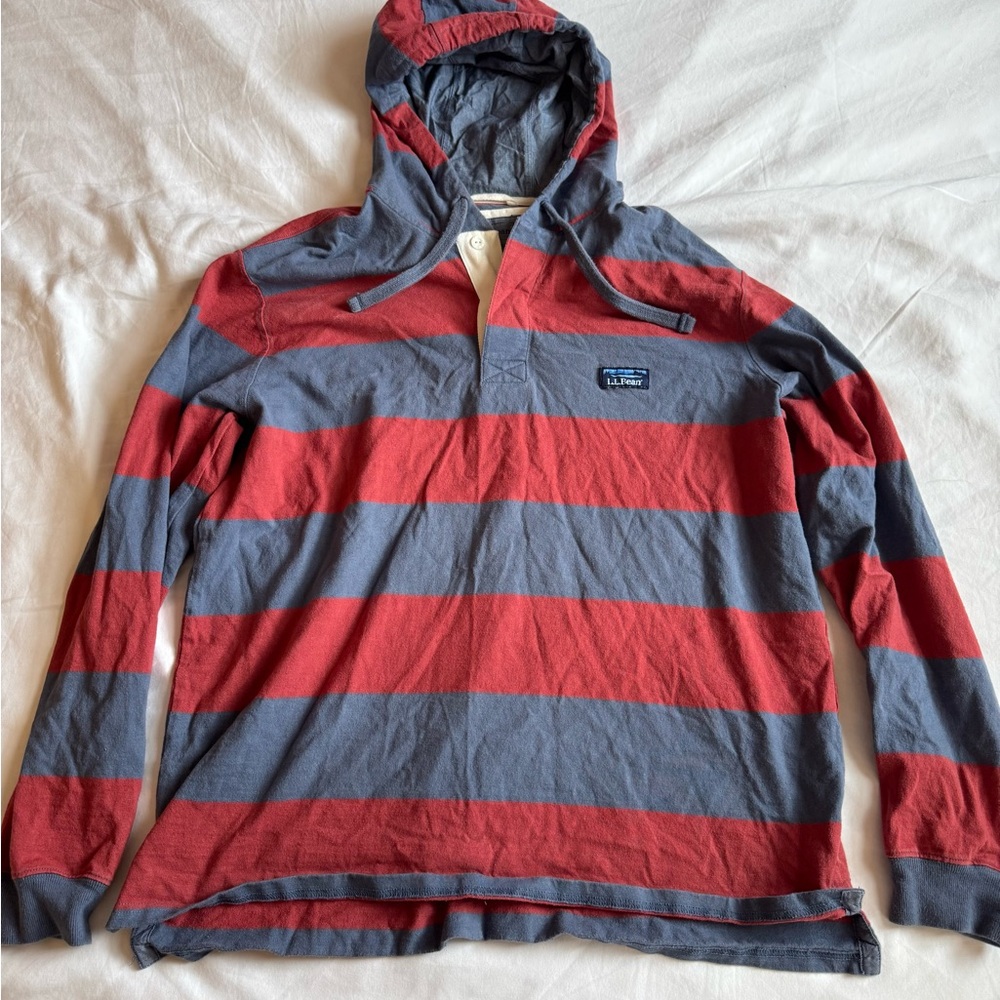 L.L. Bean Red and Blue Striped Pullover